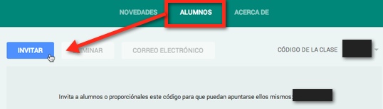 Alumnos > Invitar