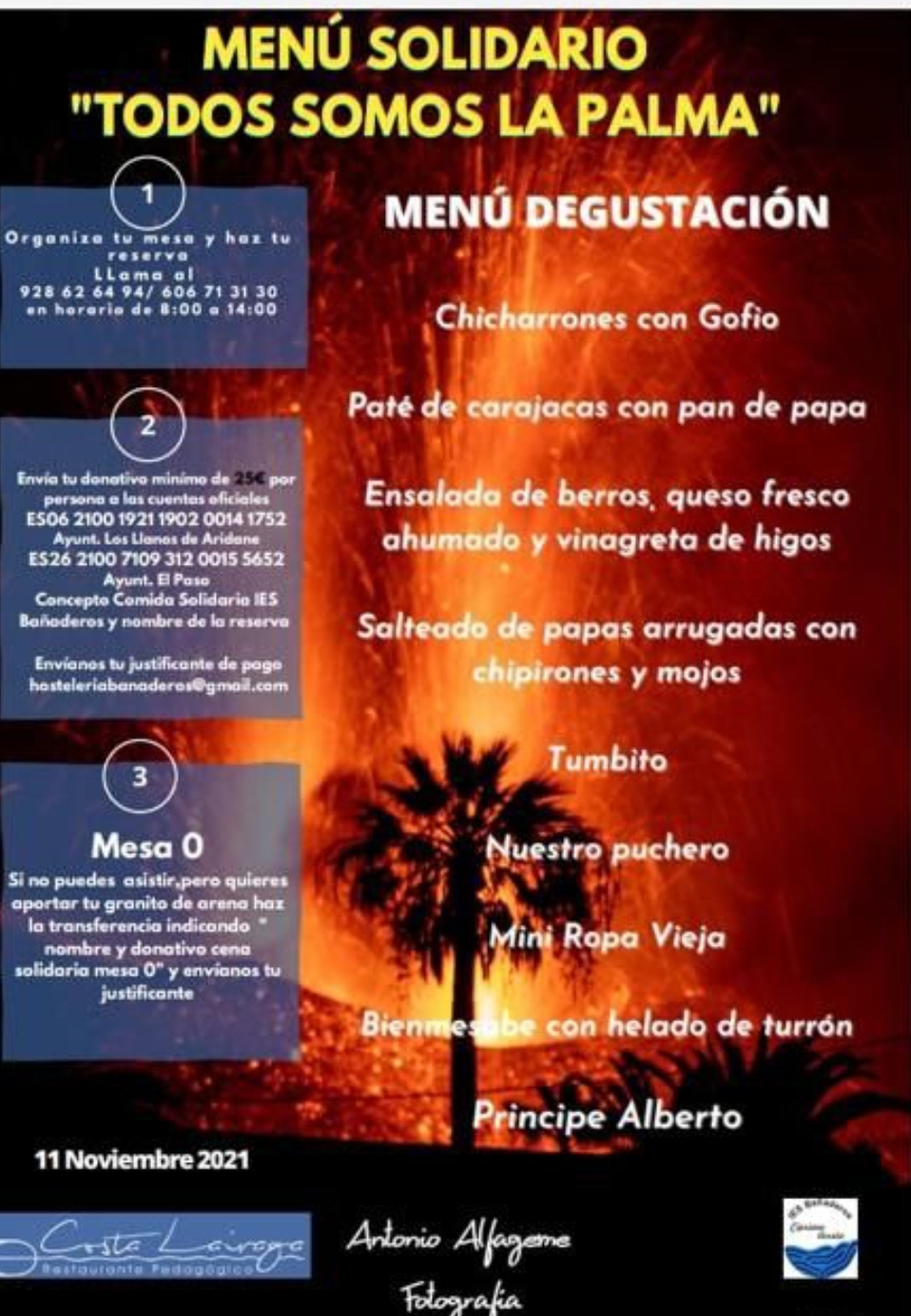 IES Bañaderos. Menú solidario.